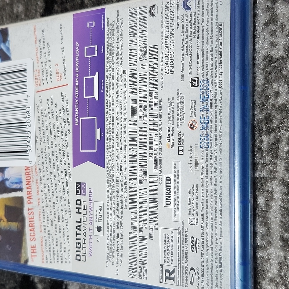 PARANORMAL ACTIVITY: THE MARKED ONES BLU-RAY + DVD + DIGITAL - Picture 4 of 6